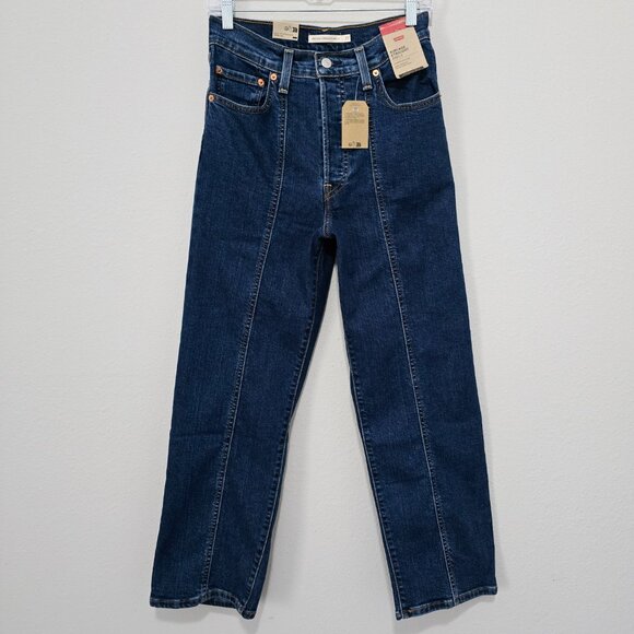 NWT Levi's Ribcage Straight Ankle Jeans Super High Rise 90s Size 27 Seamed